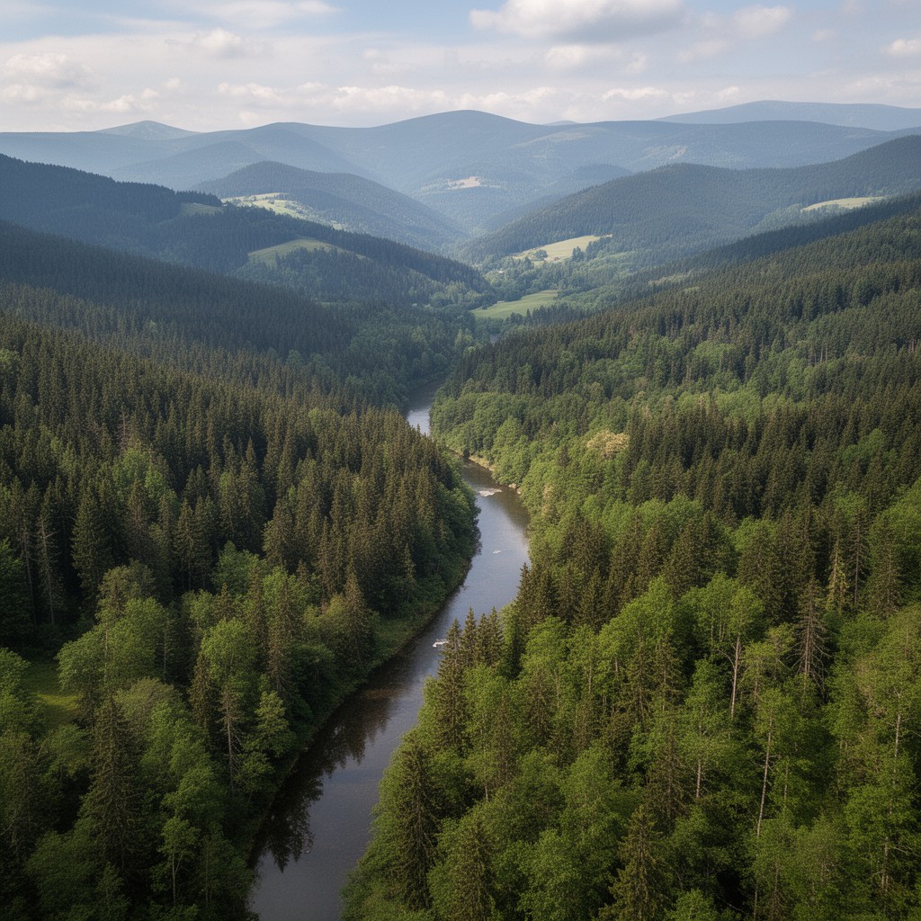 AI-generated illustration of Poprad Landscape Park