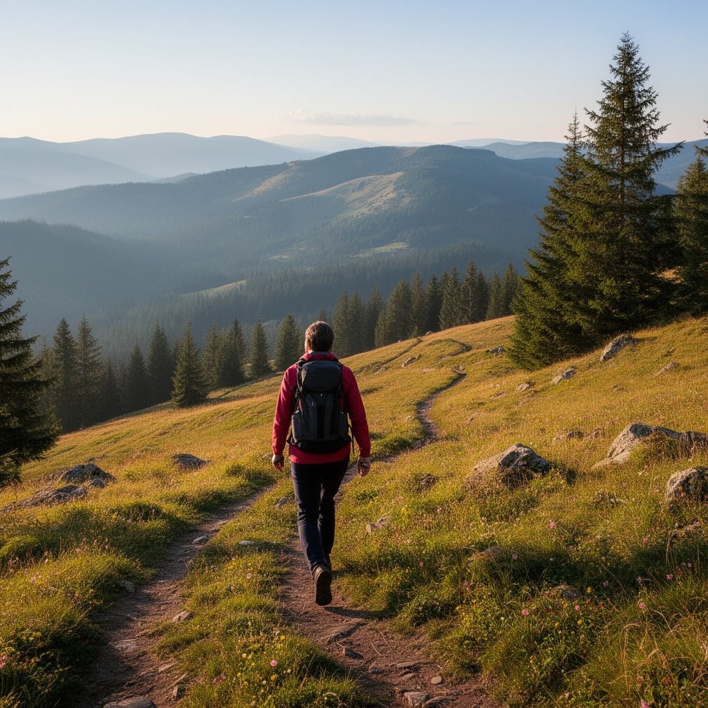 AI-generated illustration of Main Beskid Trail