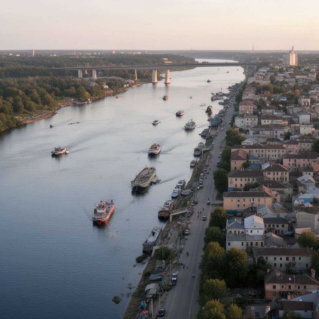 AI-generated illustration of Volga River
