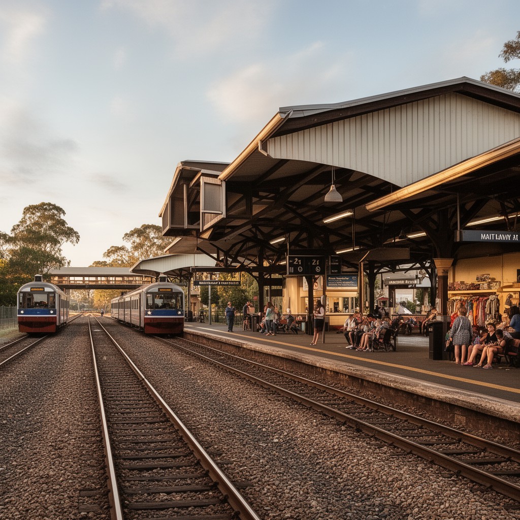 AI-generated illustration of Maitland railway station