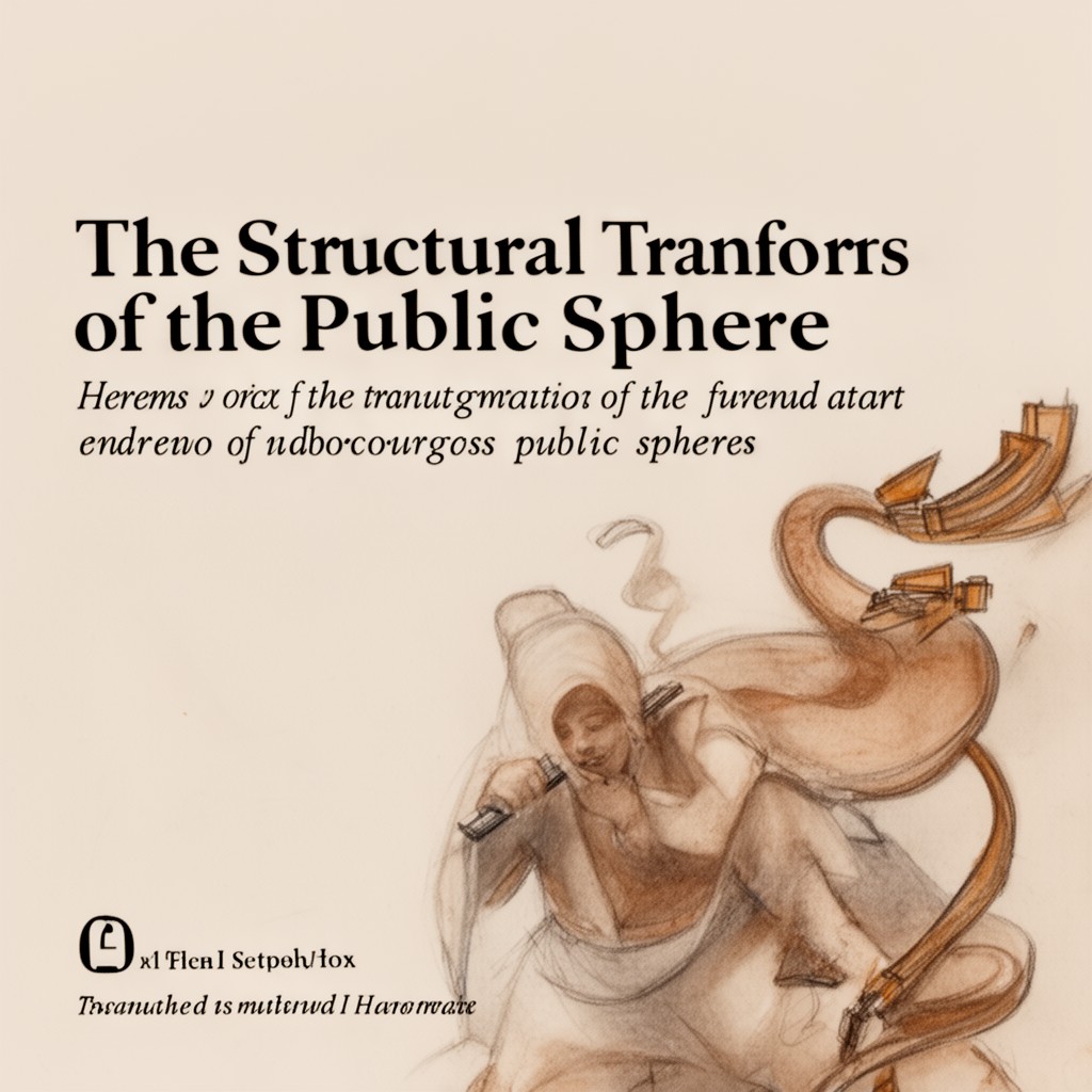 AI-generated illustration of The Structural Transformation of the Public Sphere