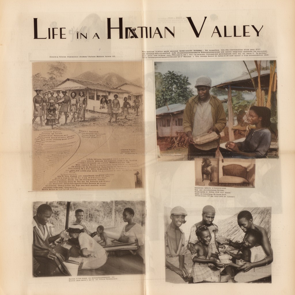 AI-generated illustration of Life in a Haitian Valley