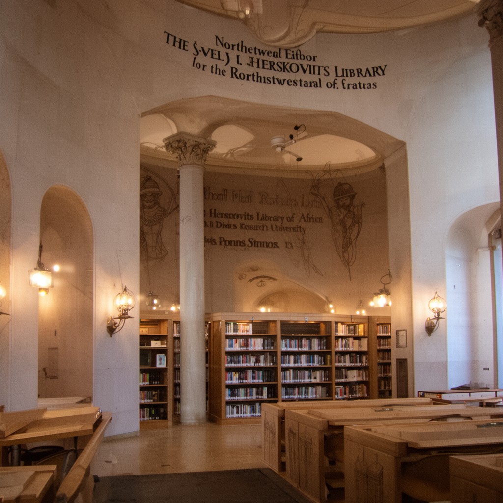 AI-generated illustration of Melville J. Herskovits Library of African Studies