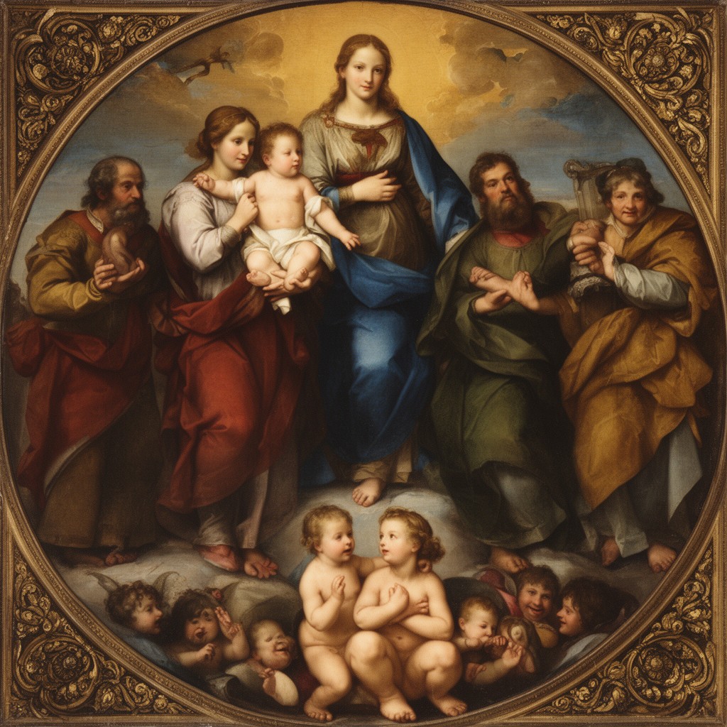 AI-generated illustration of The Sistine Madonna