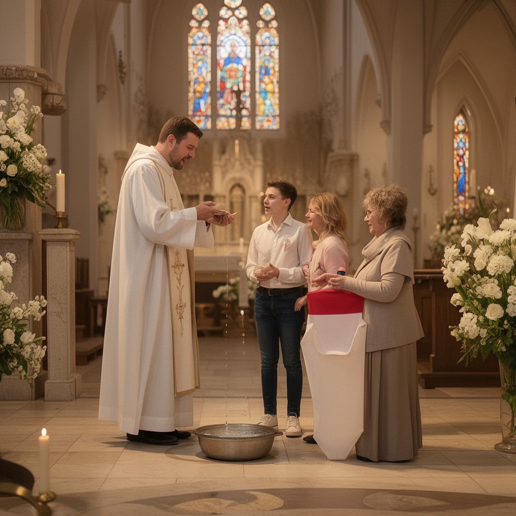 AI-generated illustration of Holy Baptism