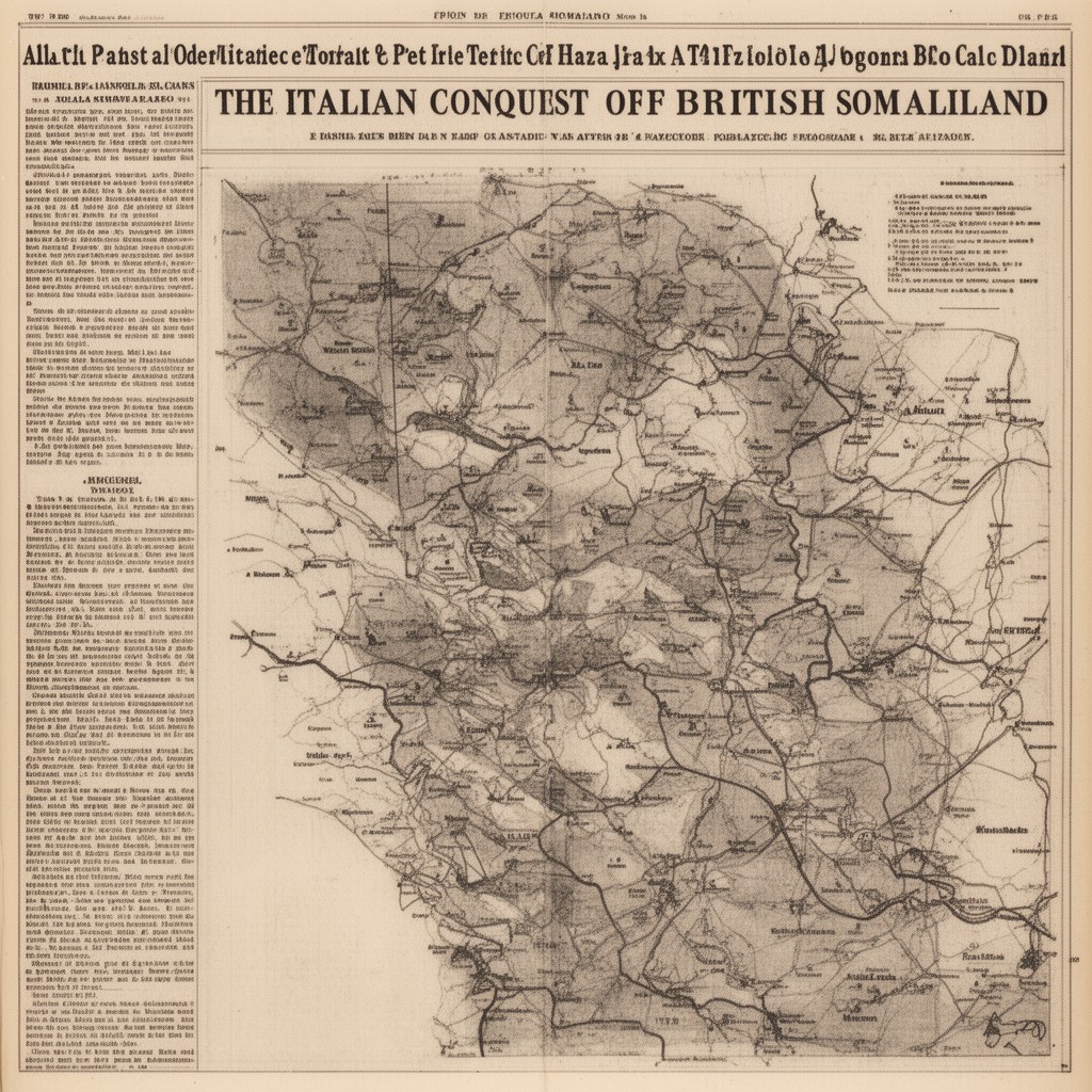 AI-generated illustration of Italian conquest of British Somaliland