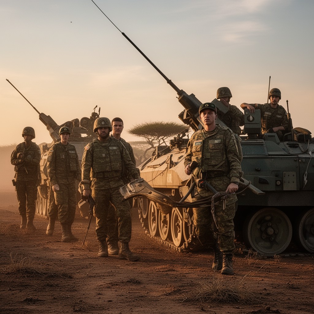 AI-generated illustration of South African Army
