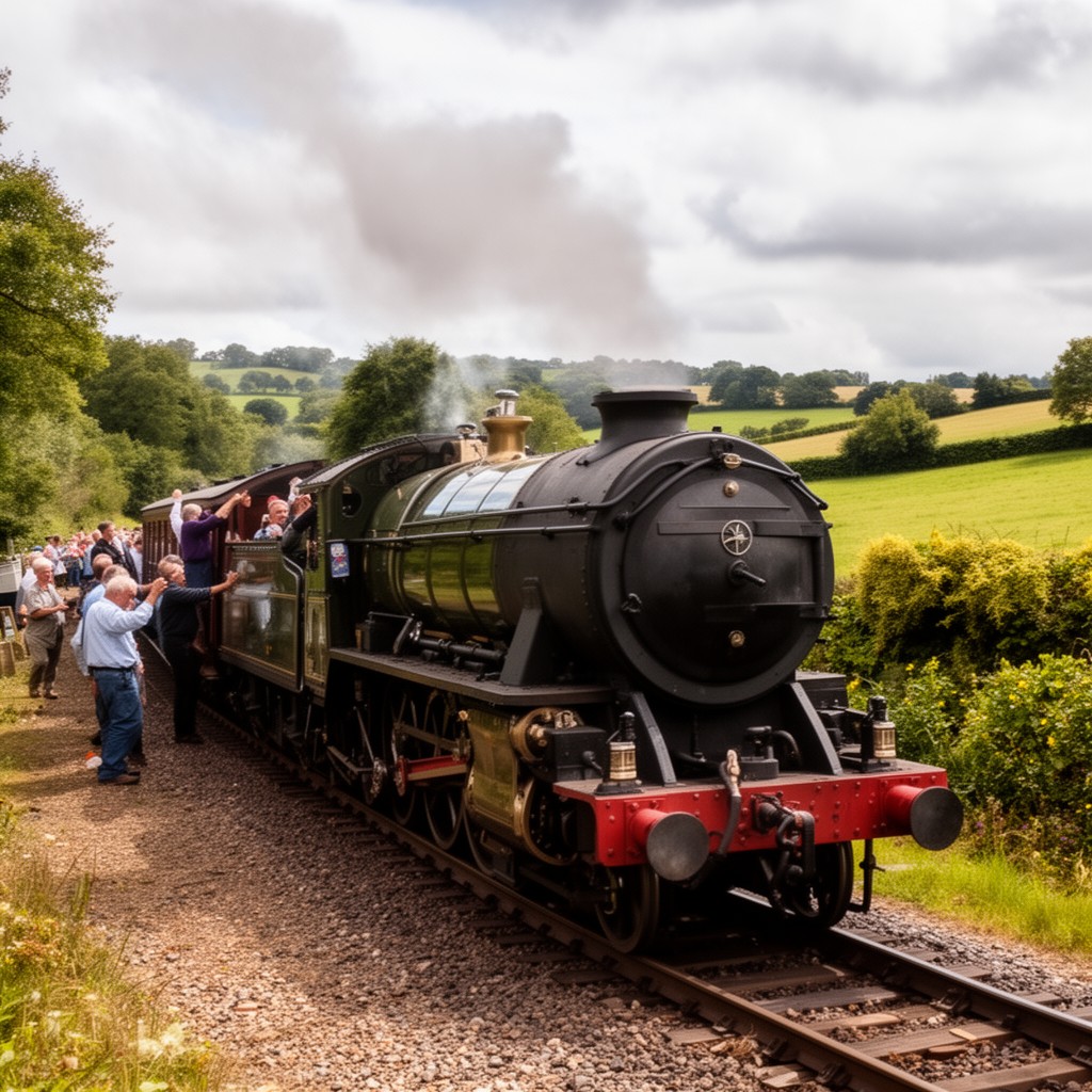 AI-generated illustration of Mid Hants Railway