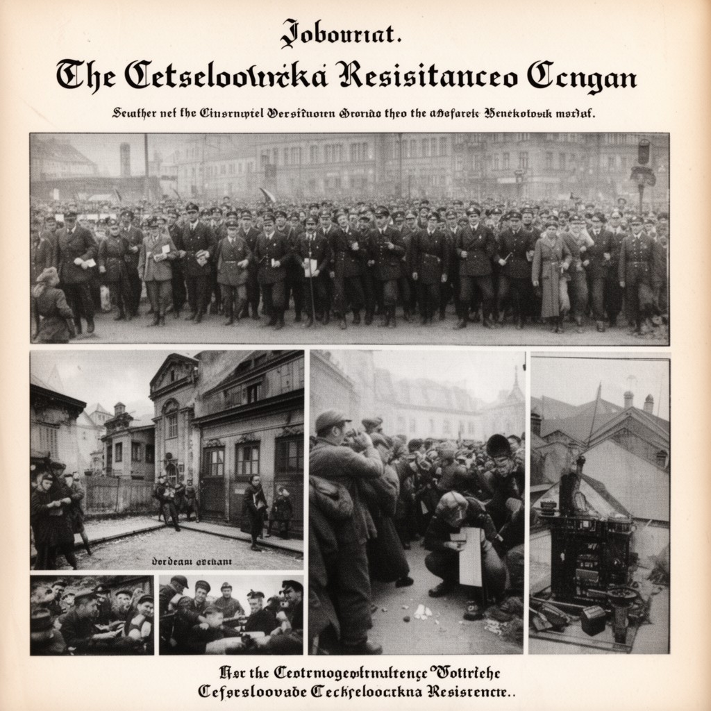 AI-generated illustration of Czechoslovak resistance