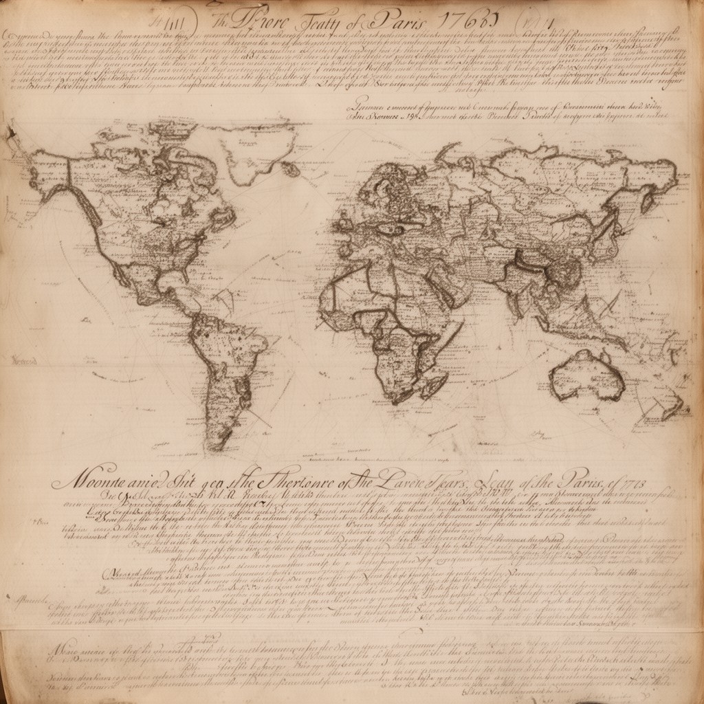 AI-generated illustration of Treaty of Paris (1763)