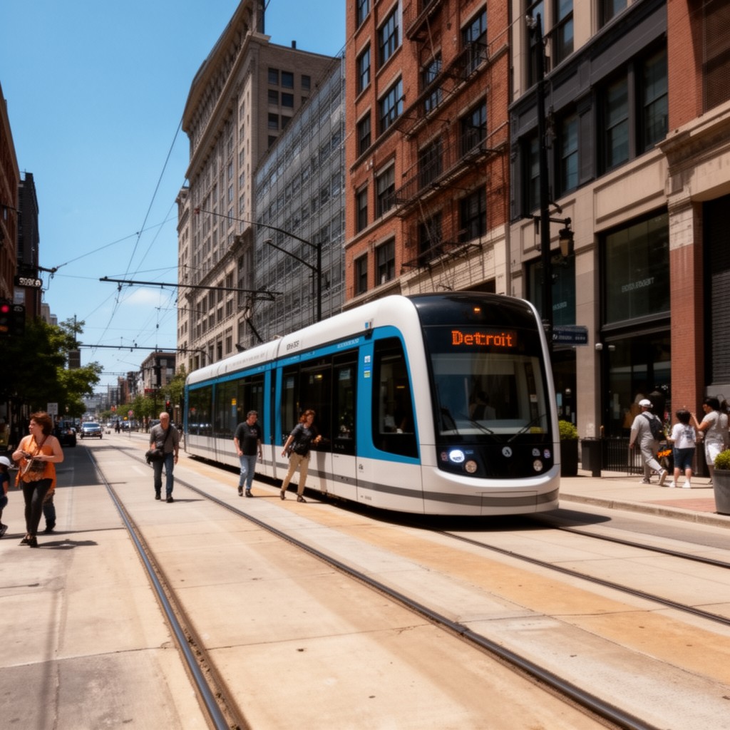 AI-generated illustration of Detroit QLine