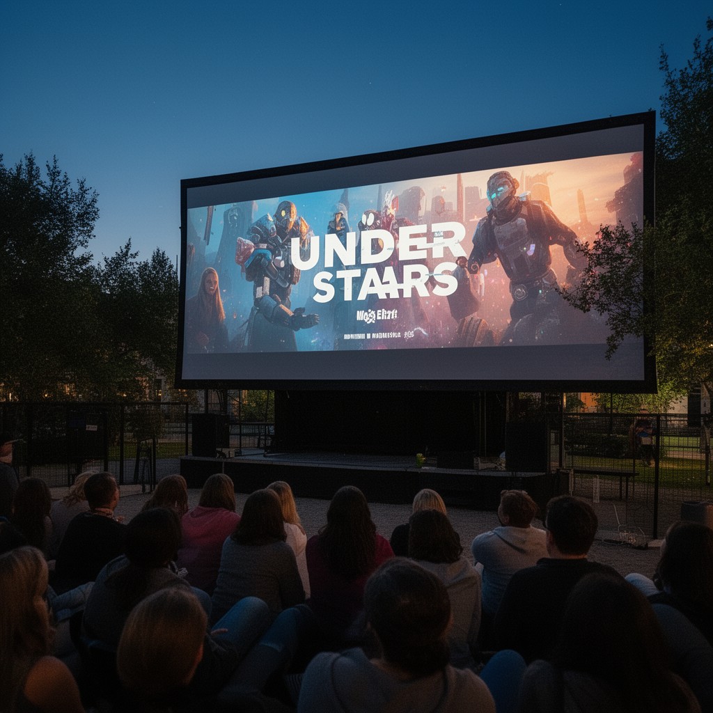 AI-generated illustration of Cinema Under the Stars