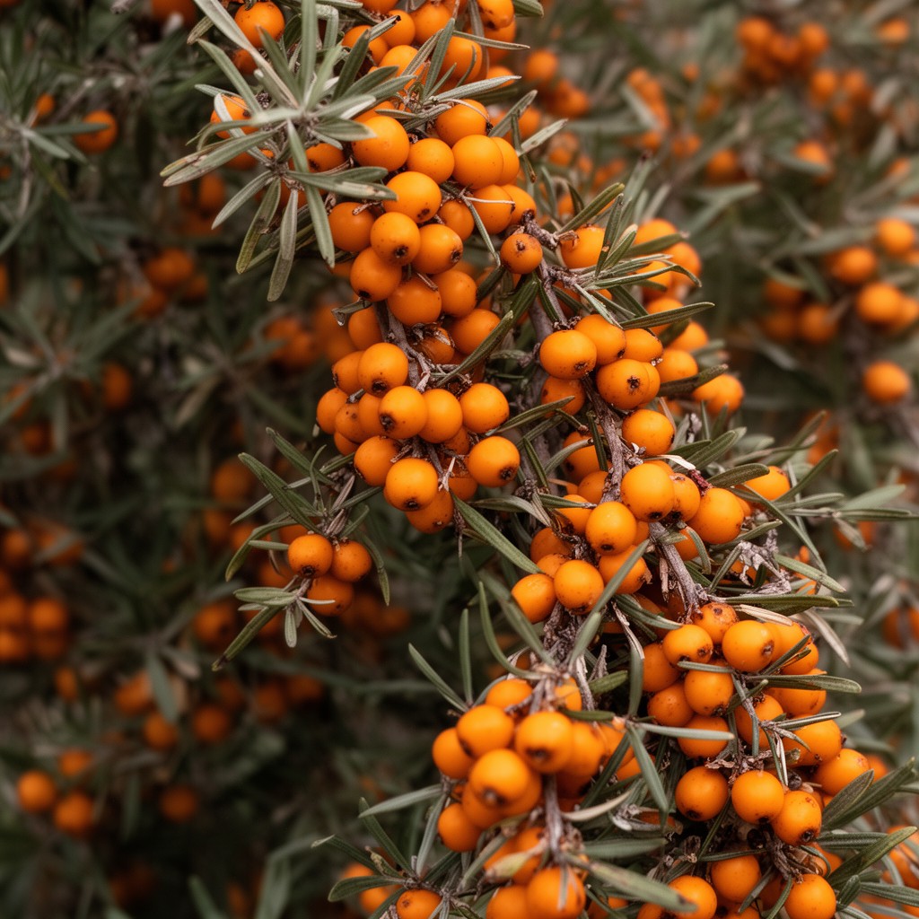 AI-generated illustration of Hippophae