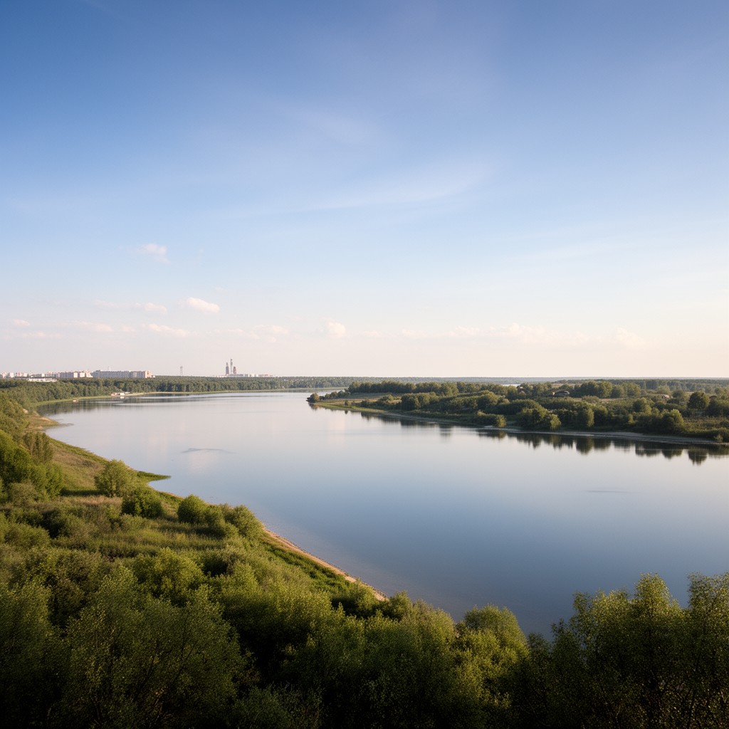 AI-generated illustration of Mozhaysk Reservoir