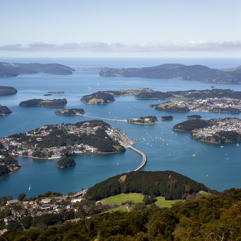 AI-generated illustration of Hauraki Gulf