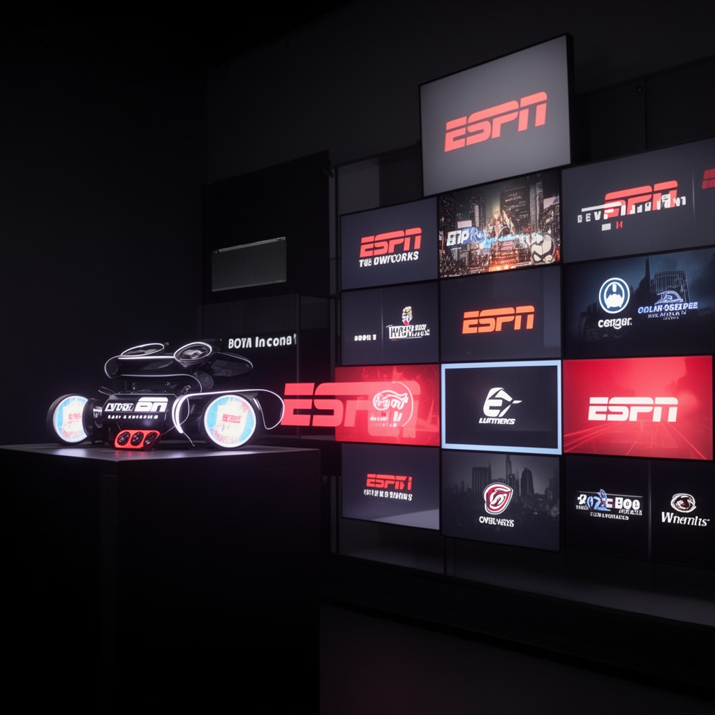 AI-generated illustration of ESPN family of networks