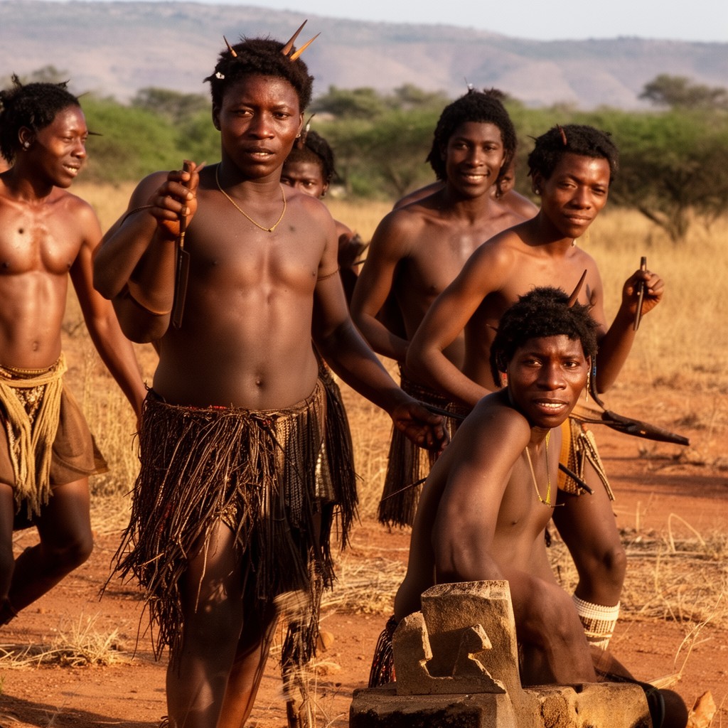 AI-generated illustration of Damara people