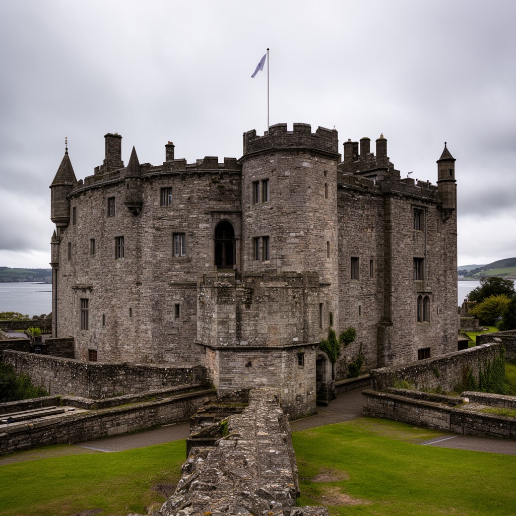 AI-generated illustration of Rothesay Castle