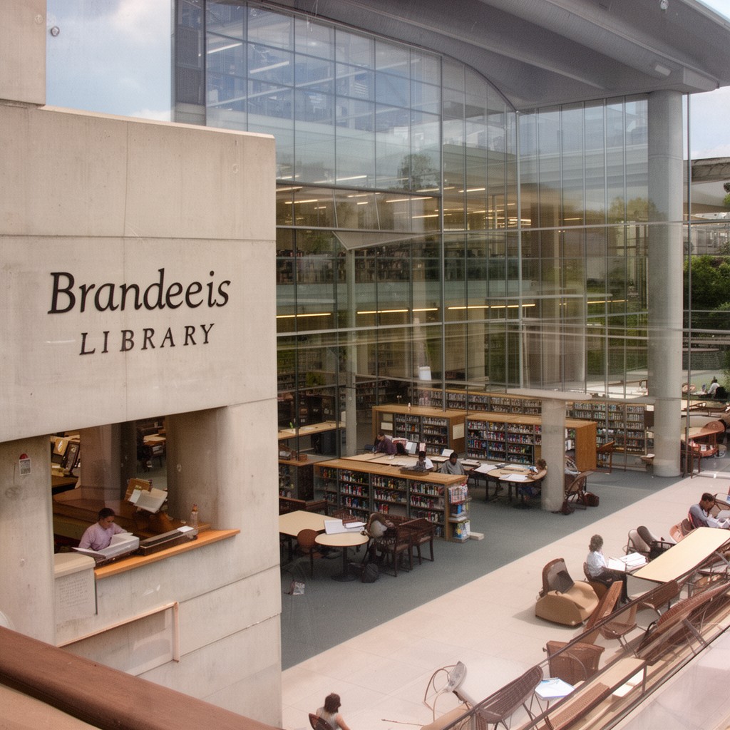 AI-generated illustration of Brandeis Library