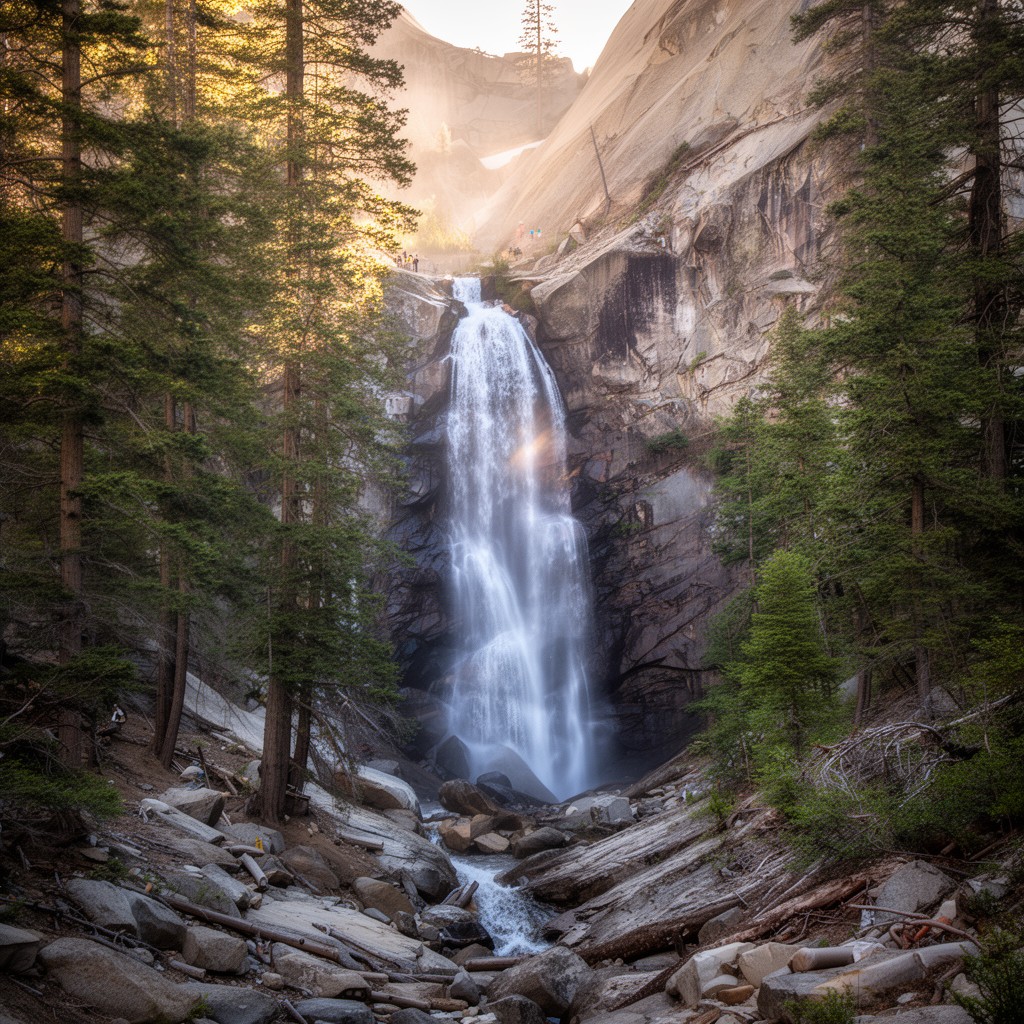 AI-generated illustration of Tokopah Falls