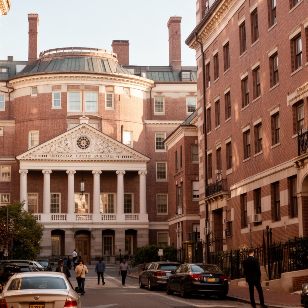 AI-generated illustration of Boston Latin School