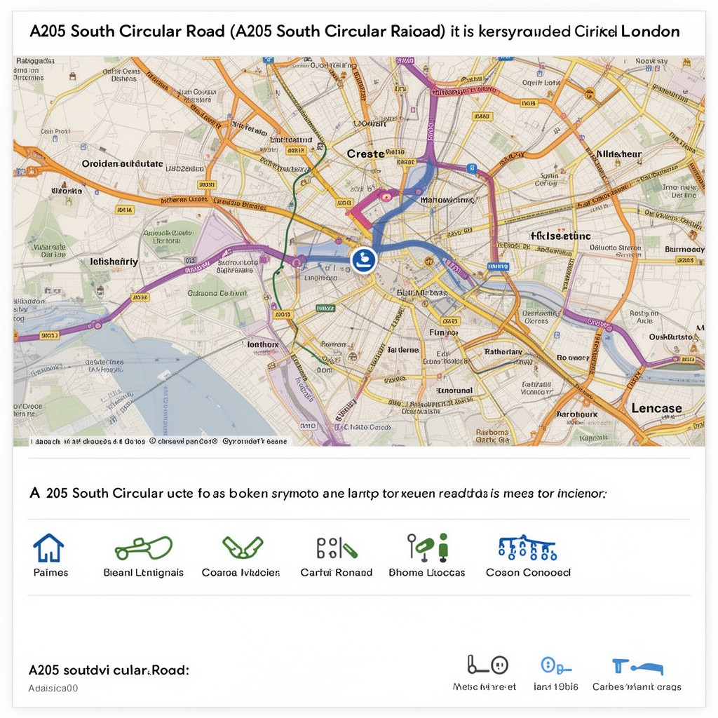 AI-generated illustration of A205 South Circular Road