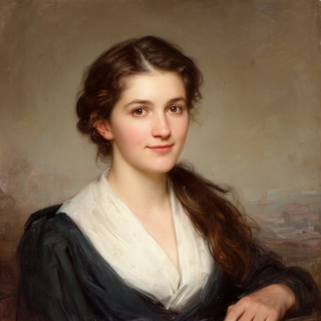 AI-generated illustration of Abigail May Alcott