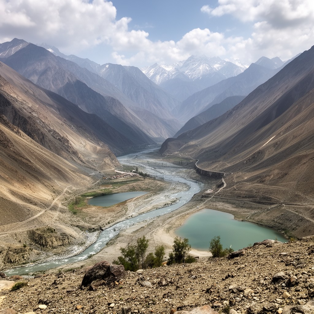 AI-generated illustration of Ghizer Valley
