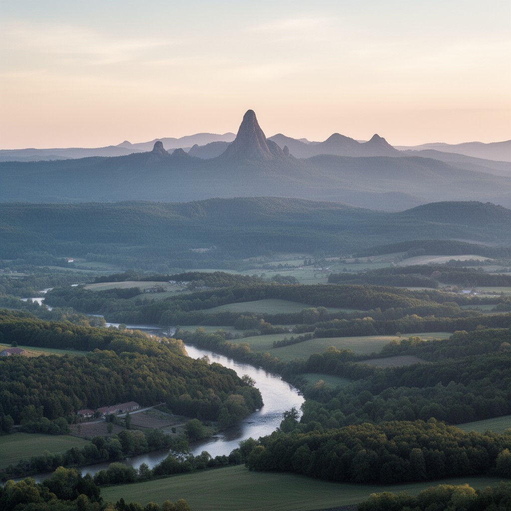 AI-generated illustration of Massif Central