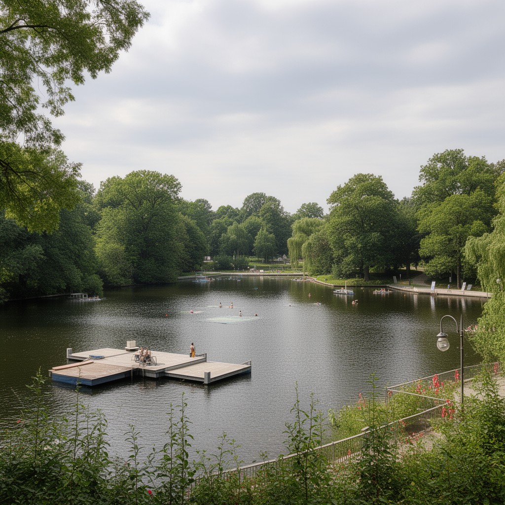 AI-generated illustration of Krumme Lanke