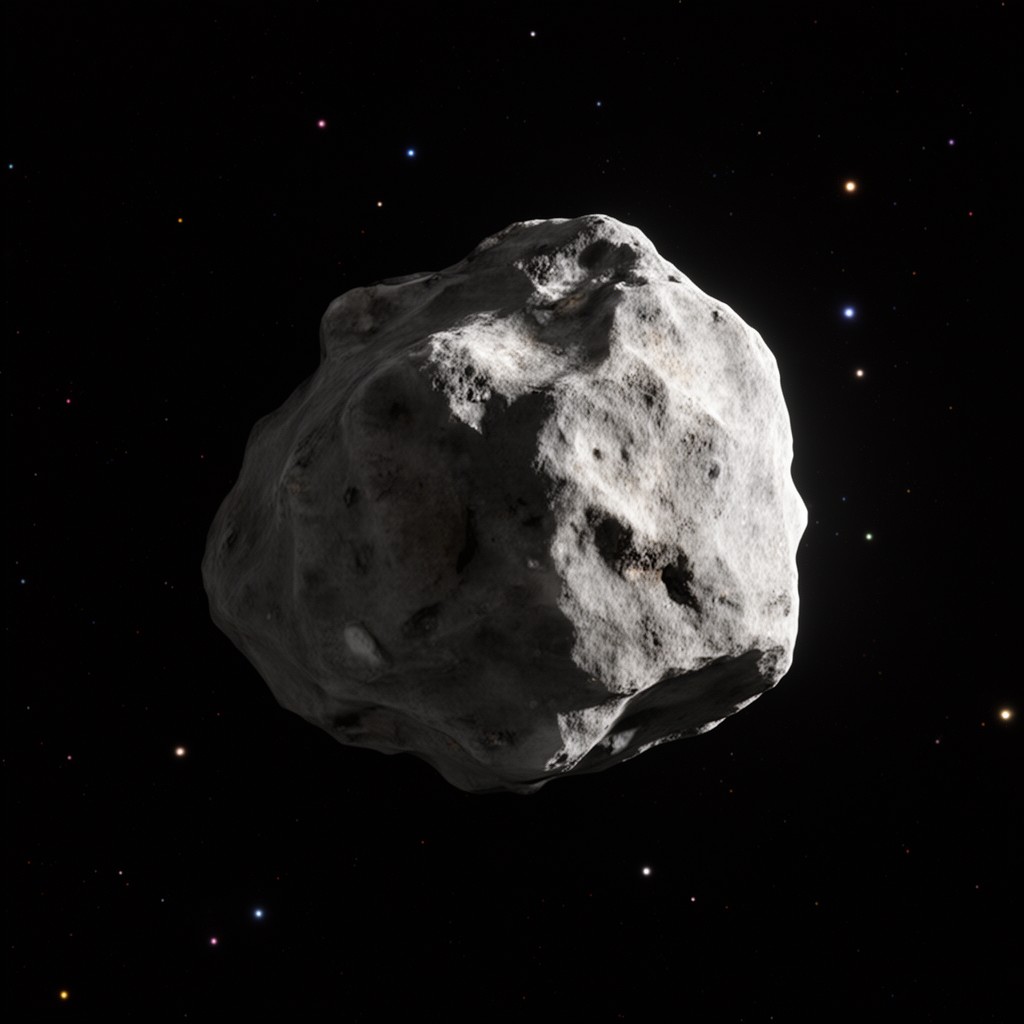 AI-generated illustration of asteroid 1501 Baade