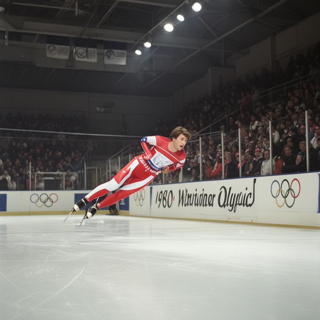 AI-generated illustration of 1980 Winter Olympics