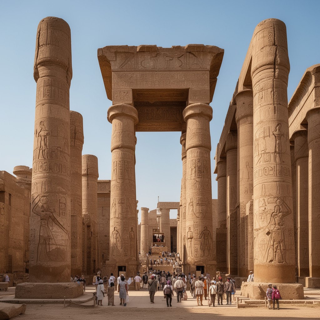 AI-generated illustration of Karnak Temple Complex