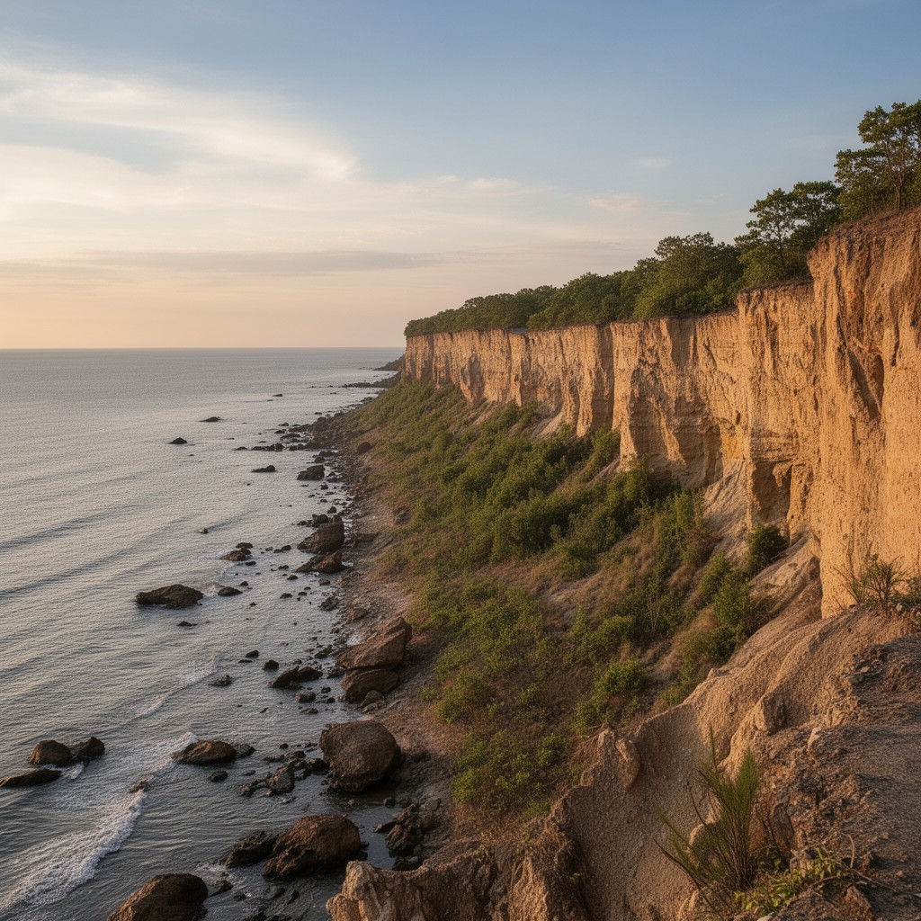 AI-generated illustration of Calvert Cliffs