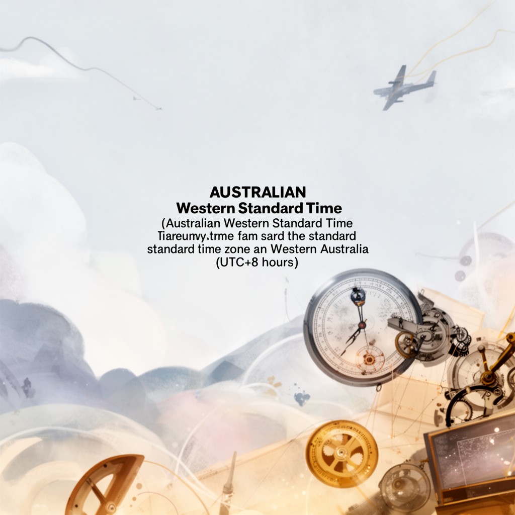 AI-generated illustration of Australian Western Standard Time