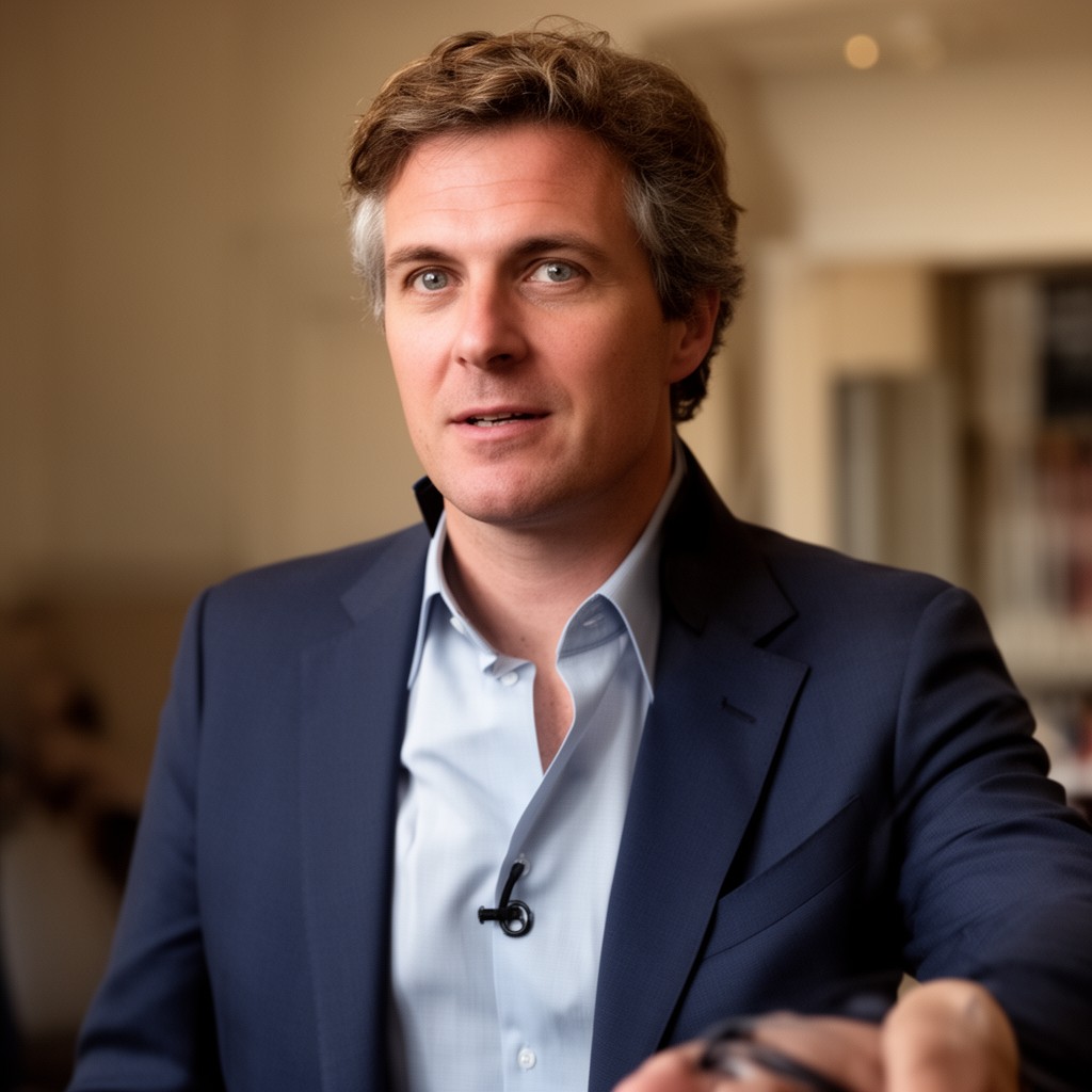 AI-generated illustration of Tristram Hunt