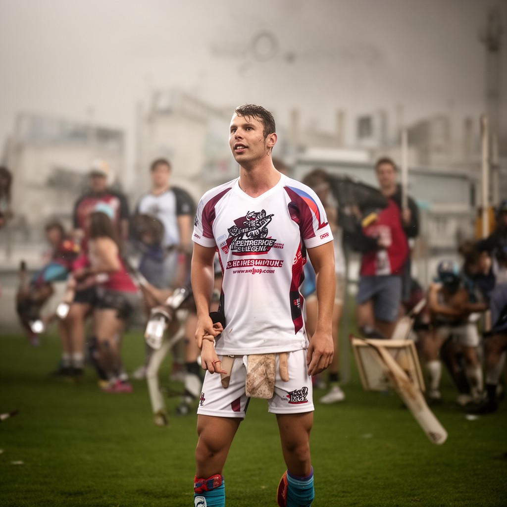AI-generated illustration of William Hunt (rugby)