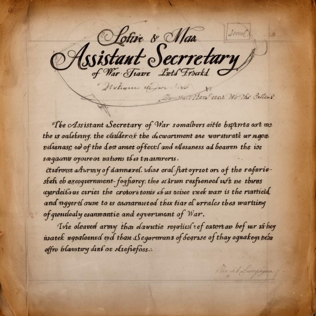 AI-generated illustration of Assistant Secretary of War