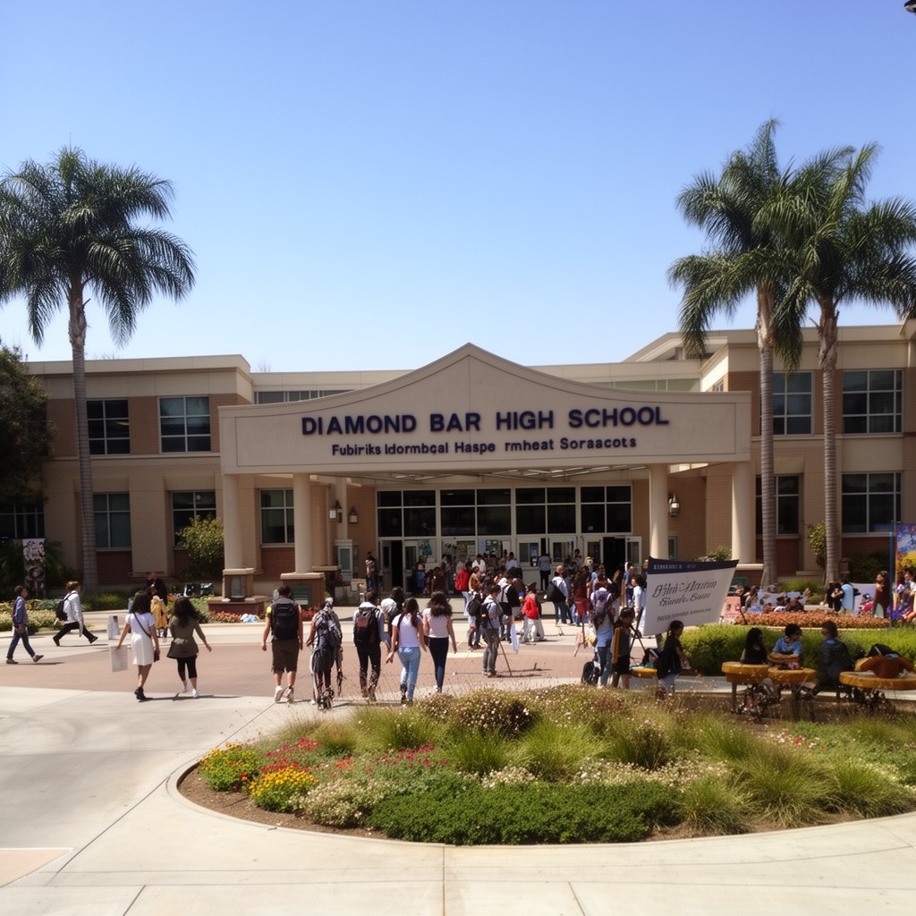 AI-generated illustration of Diamond Bar High School