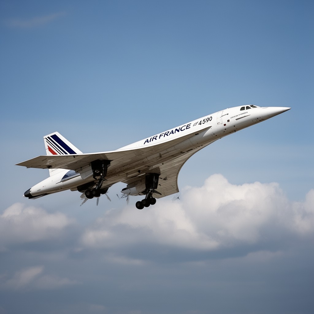 AI-generated illustration of Air France Flight 4590