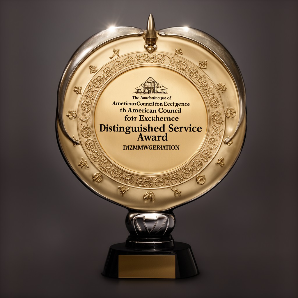 AI-generated illustration of American Council on Education Distinguished Service Award