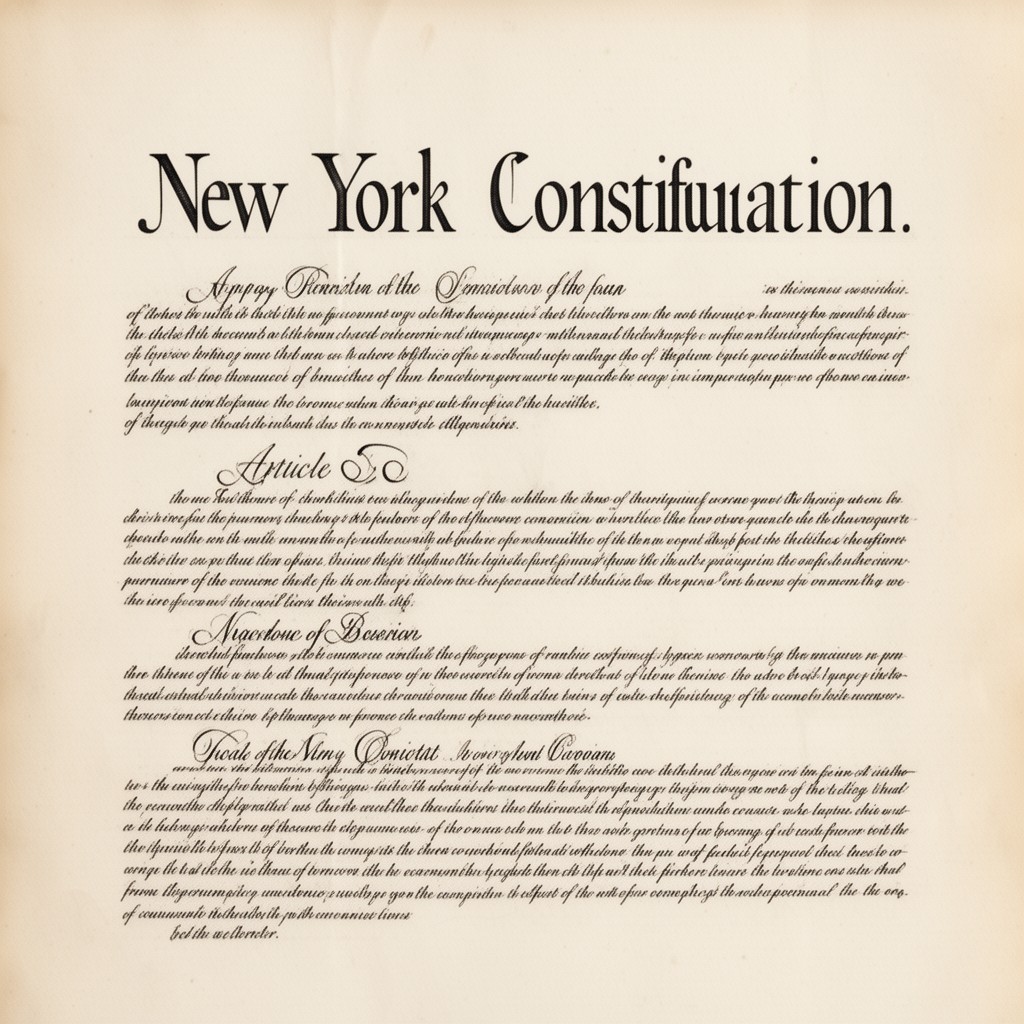 AI-generated illustration of Article III of the New York Constitution