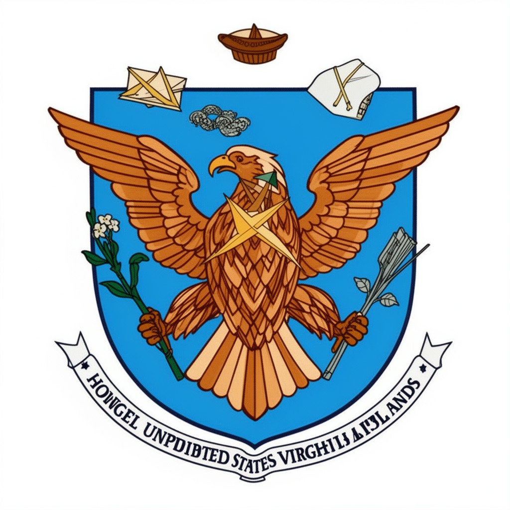 AI-generated illustration of Coat of arms of the United States Virgin Islands