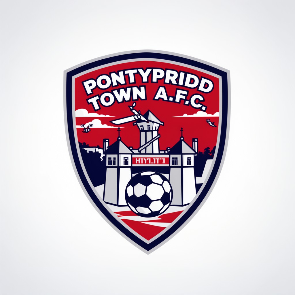 AI-generated illustration of Pontypridd Town A.F.C.