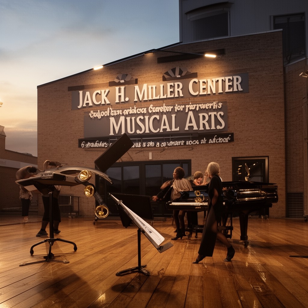 AI-generated illustration of Jack H. Miller Center for Musical Arts