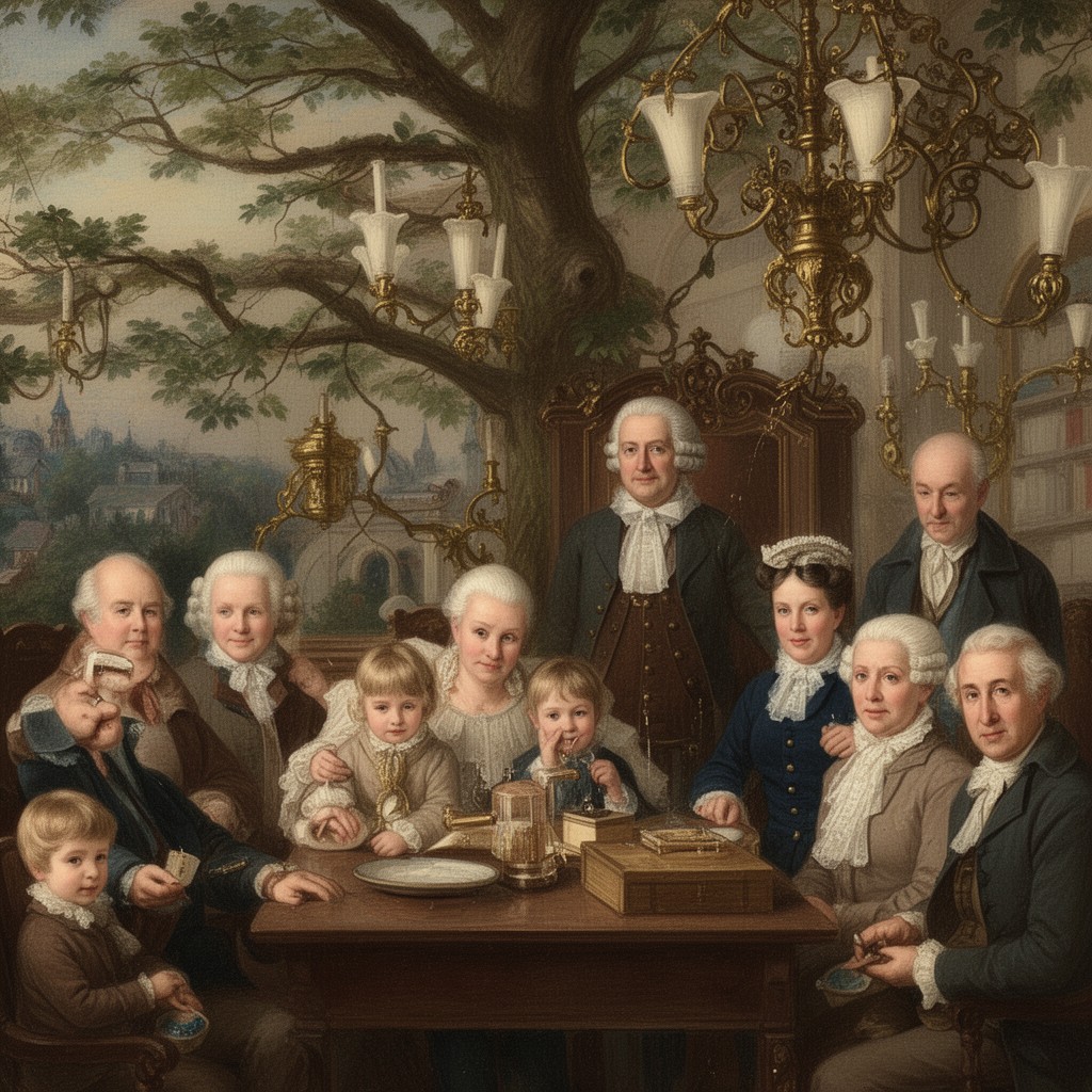 AI-generated illustration of Winthrop family