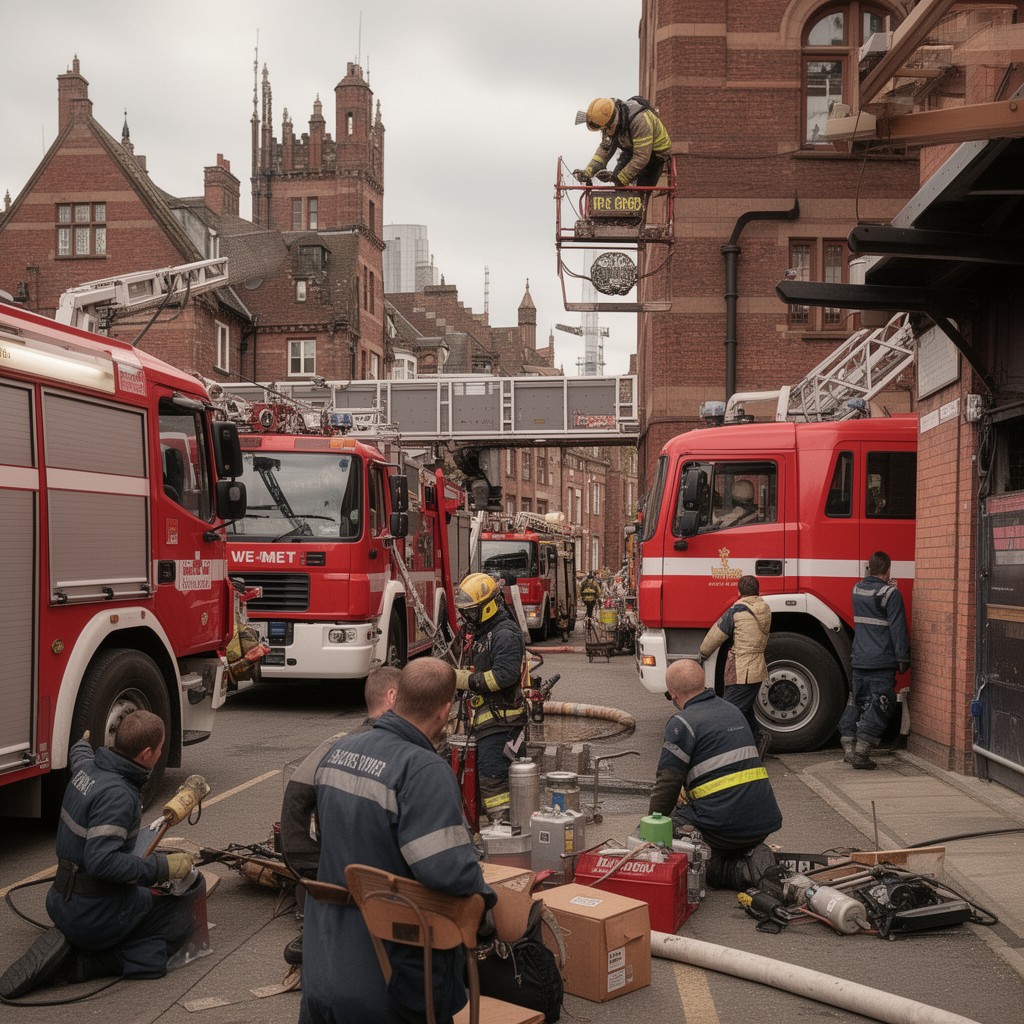 AI-generated illustration of Greater Manchester Fire and Rescue Service