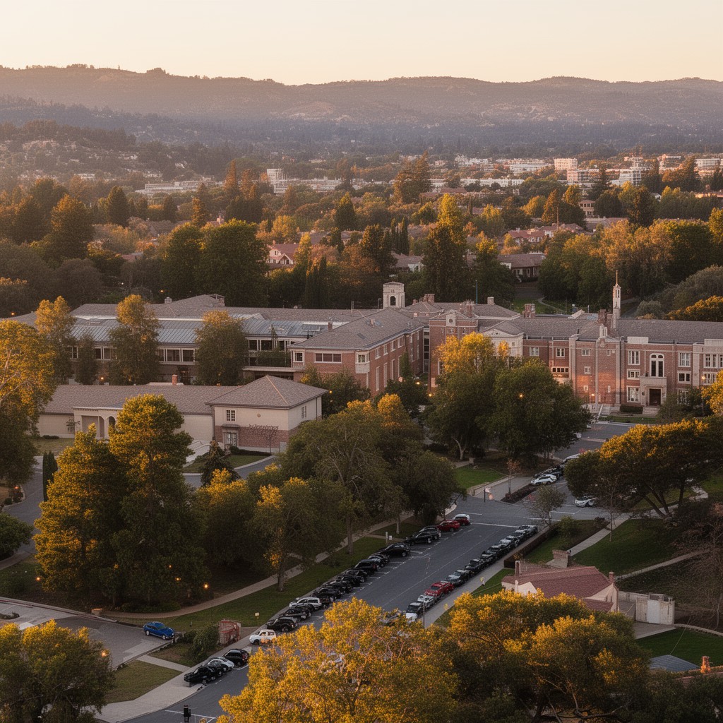 AI-generated illustration of Stanford, California