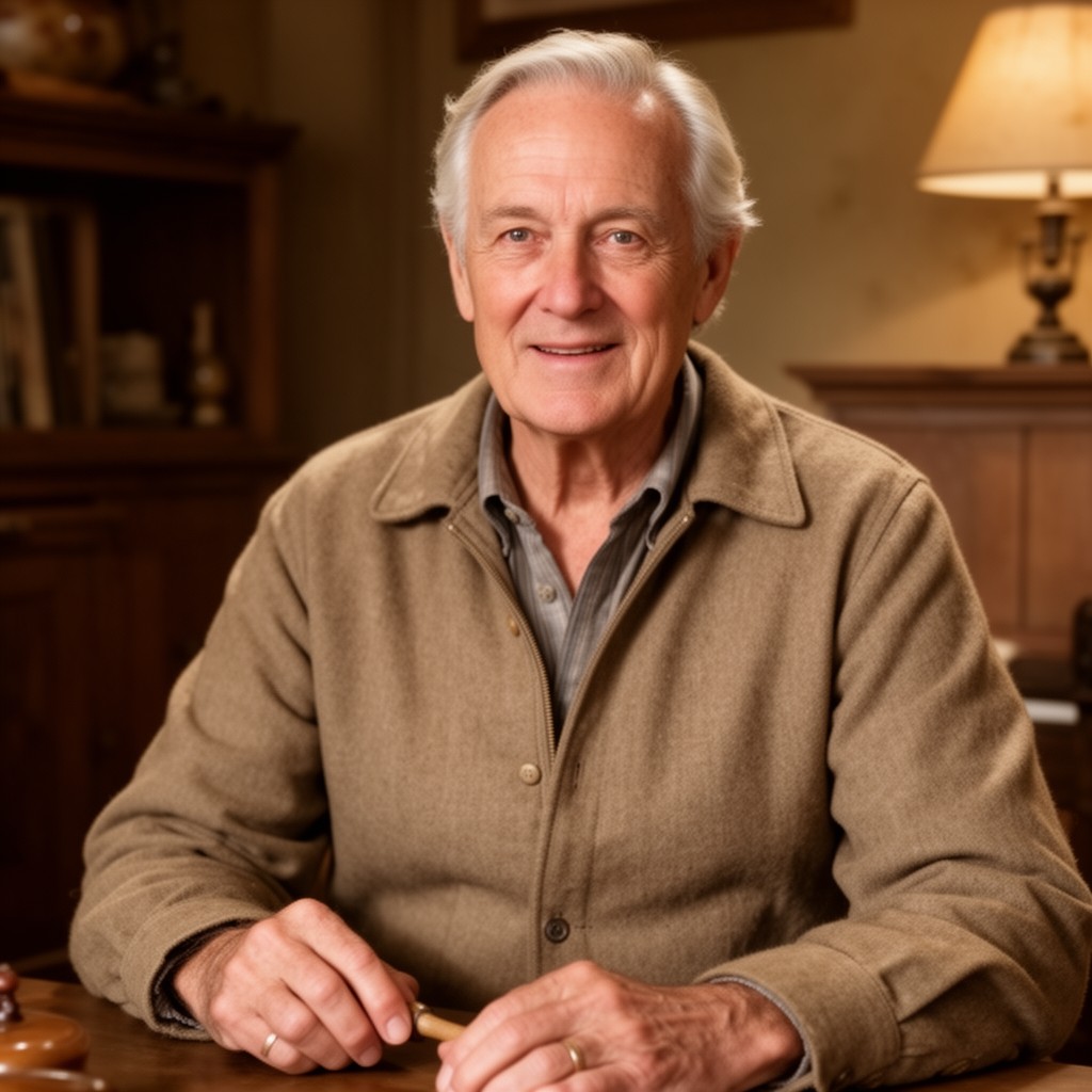 AI-generated illustration of Ralph Waite