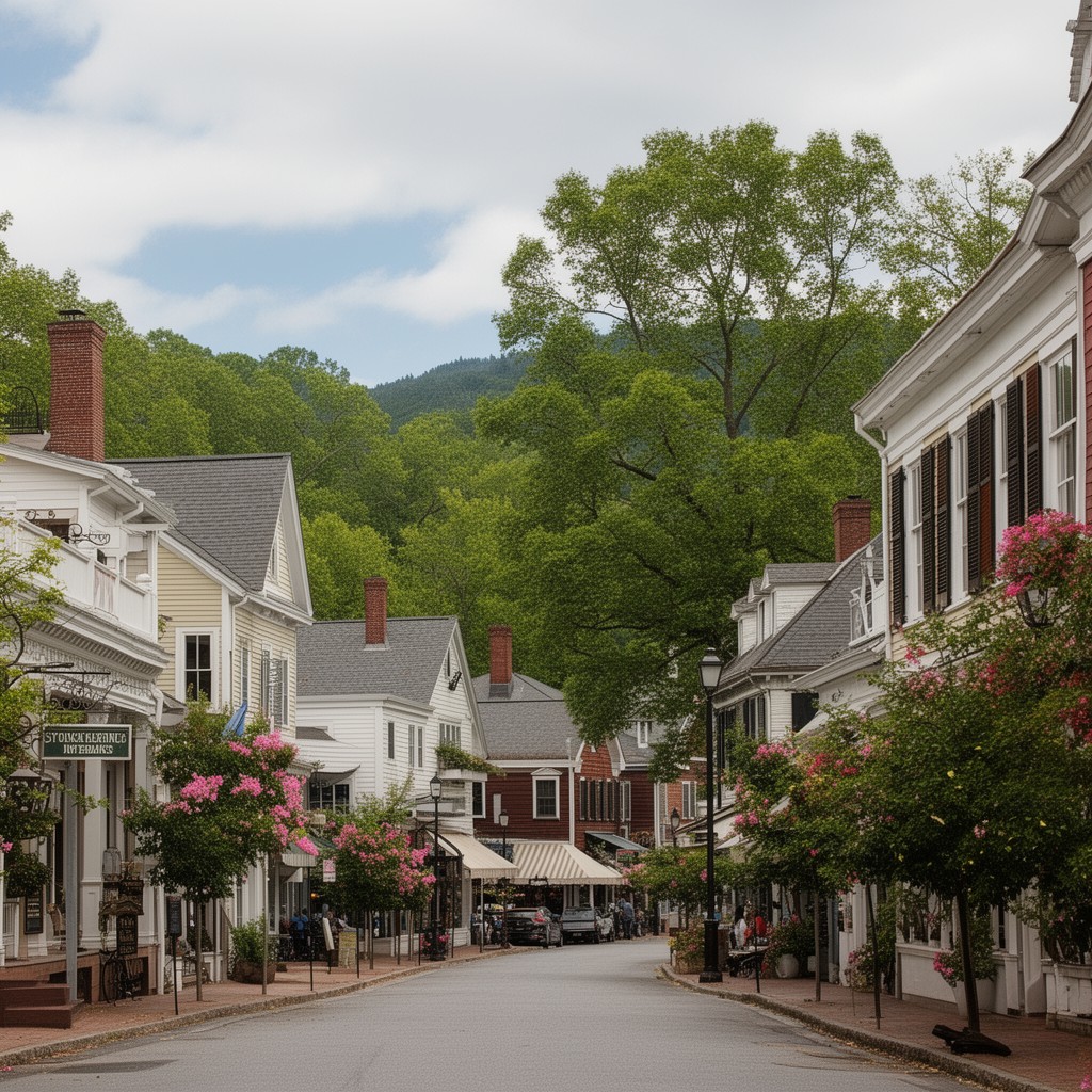 AI-generated illustration of Stockbridge, Massachusetts